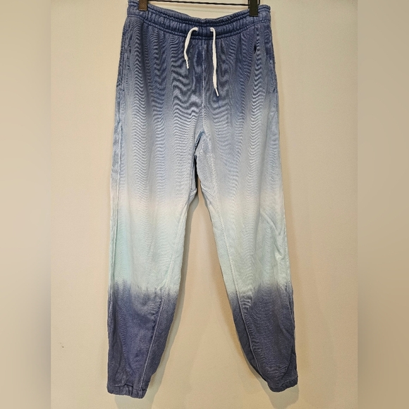 Polo Ralph Lauren Men's Size Small Blue Dip Dye Comfy Sweatpants Pull On Cotton - Picture 1 of 11